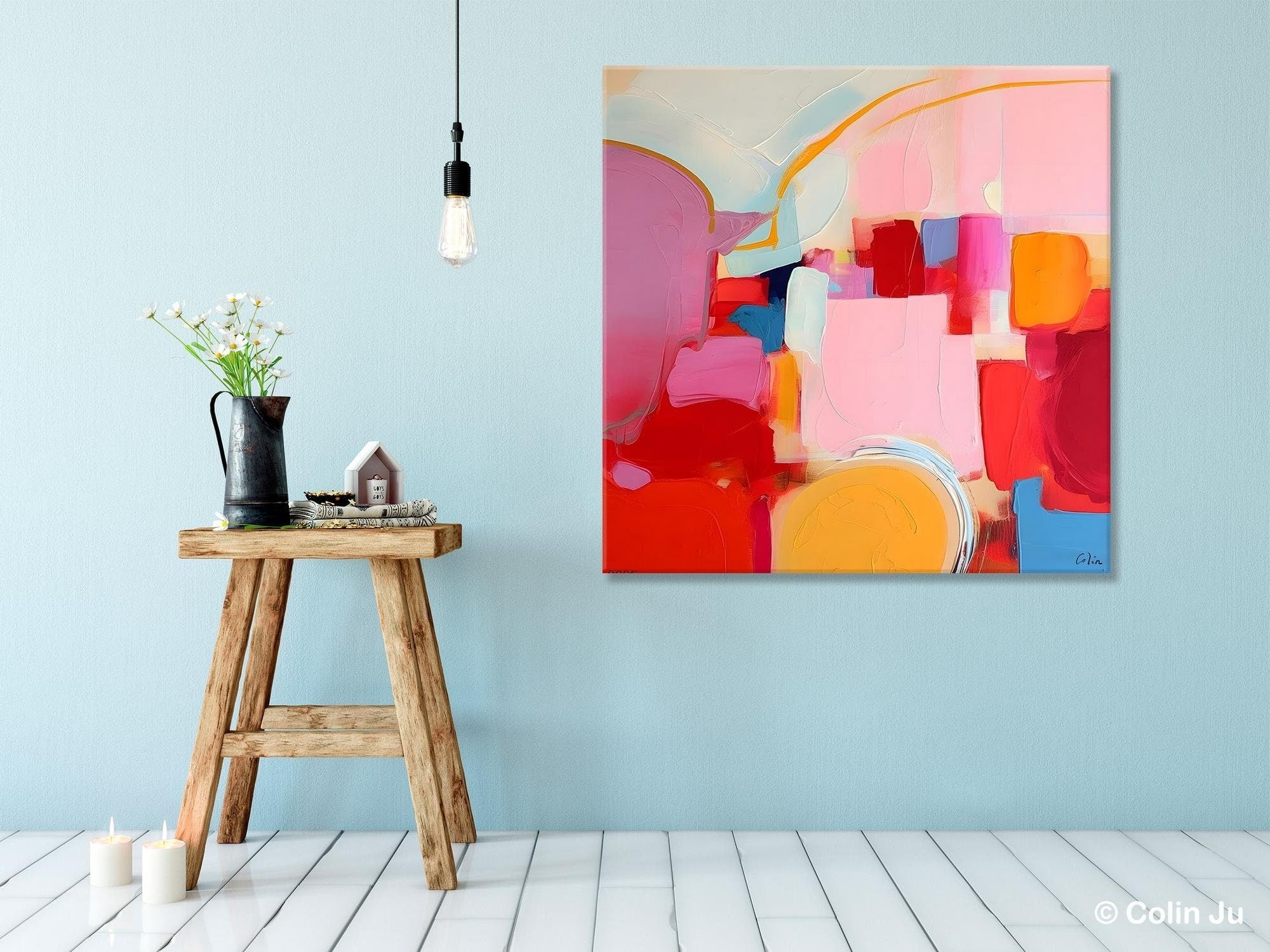 Large Abstract Art for Bedroom, Original Abstract Wall Art, Modern Canvas Paintings, Simple Modern Acrylic Artwork, Contemporary Canvas Art-Art Painting Canvas