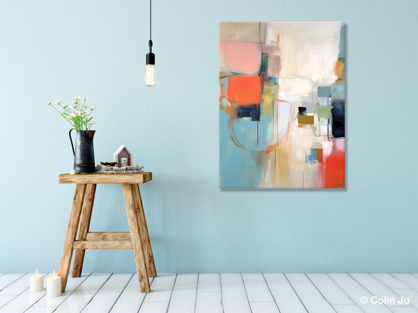 Large Wall Paintings for Bedroom, Original Abstract Art, Contemporary Abstract Paintings on Canvas, Oversized Abstract Wall Art Paintings-Art Painting Canvas