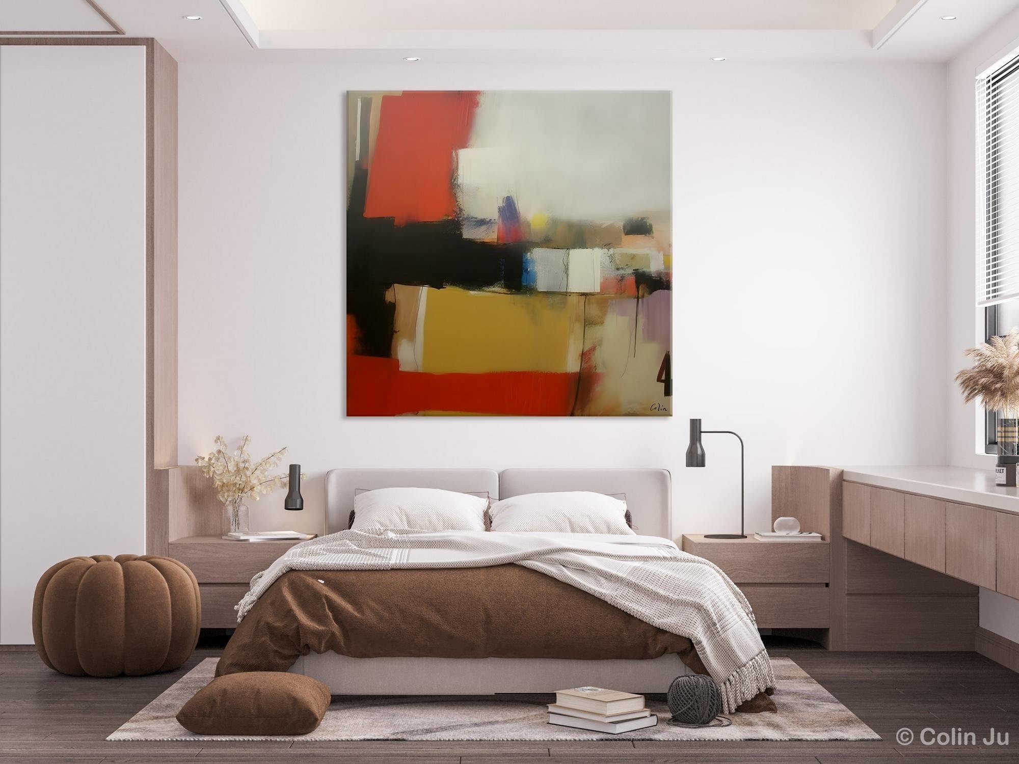 Modern Original Abstract Art, Canvas Paintings for Sale, Large Wall Art for Bedroom, Geometric Modern Acrylic Art, Contemporary Canvas Art-Art Painting Canvas