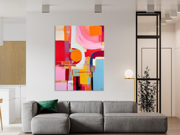Simple Modern Wall Art, Oversized Contemporary Canvas Art, Original Abstract Paintings, Extra Large Acrylic Painting for Living Room-Art Painting Canvas