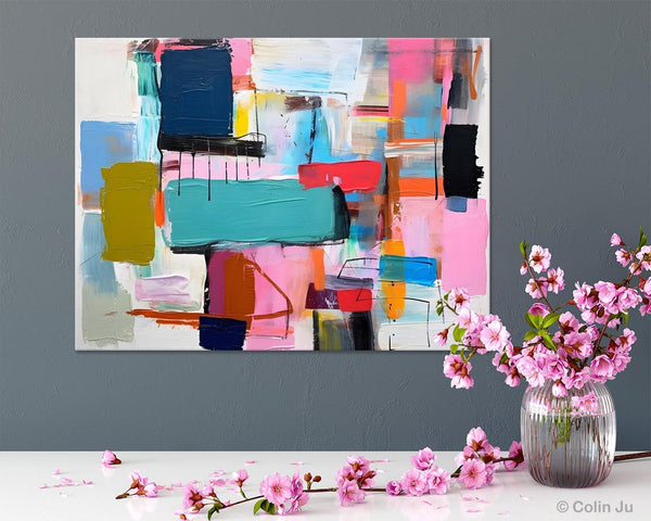 Original Abstract Art Paintings, Hand Painted Canvas Art, Acrylic Painting on Canvas, Large Canvas Art for Sale, Large Painting for Bedroom-Art Painting Canvas