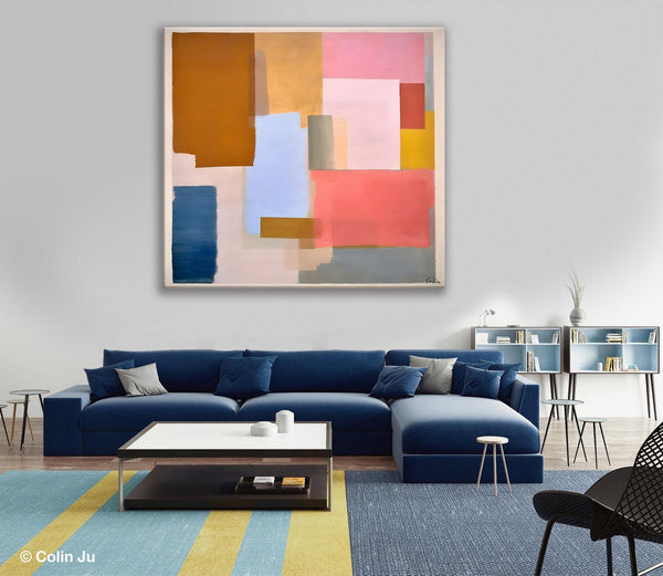 Original Abstract Art, Canvas Paintings for Sale, Large Modern Wall Art for Bedroom, Geometric Modern Acrylic Art, Contemporary Canvas Art-Art Painting Canvas