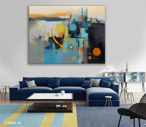 Extra Large Canvas Painting for Living Room, Original Acrylic Wall Art, Oversized Contemporary Acrylic Paintings, Abstract Canvas Paintings-Art Painting Canvas