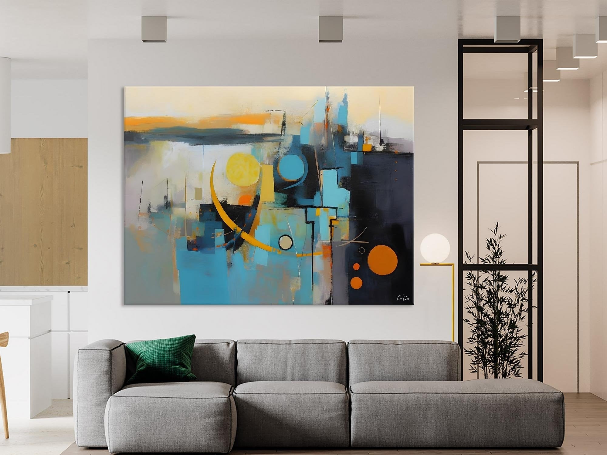 Extra Large Canvas Painting for Living Room, Original Acrylic Wall Art, Oversized Contemporary Acrylic Paintings, Abstract Canvas Paintings-Art Painting Canvas