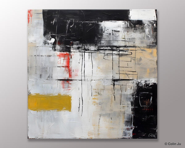 Large Abstract Art for Bedroom, Original Abstract Wall Art, Simple Modern Acrylic Artwork, Modern Canvas Paintings, Contemporary Canvas Art-Art Painting Canvas
