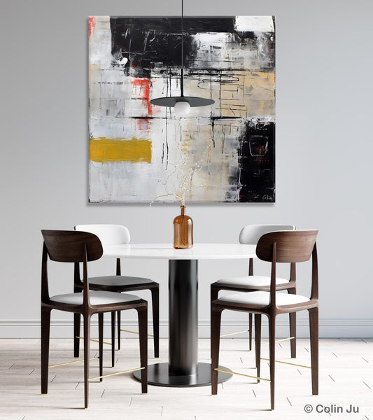 Large Abstract Art for Bedroom, Original Abstract Wall Art, Simple Modern Acrylic Artwork, Modern Canvas Paintings, Contemporary Canvas Art-Art Painting Canvas