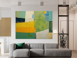 Original Canvas Artwork, Large Wall Art Painting for Dining Room, Contemporary Acrylic Painting on Canvas, Modern Abstract Wall Paintings-Art Painting Canvas