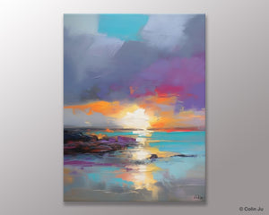 Landscape Paintings for Living Room, Extra Large Modern Wall Art Paintings, Acrylic Painting on Canvas, Original Landscape Abstract Painting-Art Painting Canvas