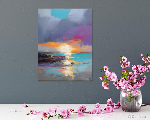 Landscape Paintings for Living Room, Extra Large Modern Wall Art Paintings, Acrylic Painting on Canvas, Original Landscape Abstract Painting-Art Painting Canvas