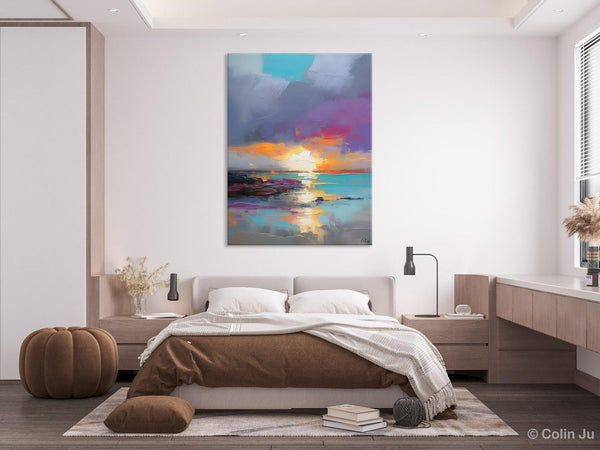 Landscape Paintings for Living Room, Extra Large Modern Wall Art Paintings, Acrylic Painting on Canvas, Original Landscape Abstract Painting-Art Painting Canvas
