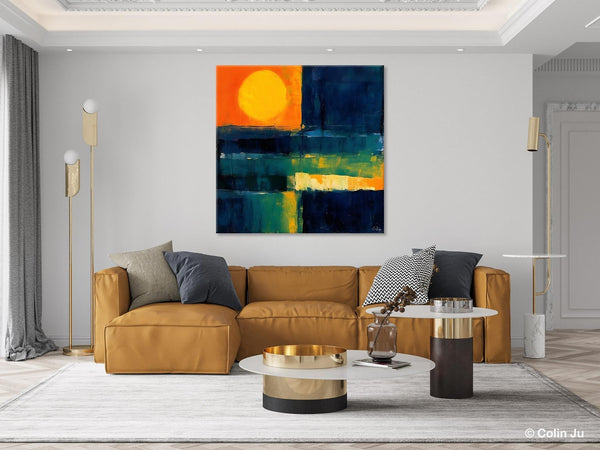 Large Abstract Painting for Dining Room, Modern Acrylic Artwork, Simple Canvas Paintings, Contemporary Canvas Art, Original Modern Wall Art-Art Painting Canvas