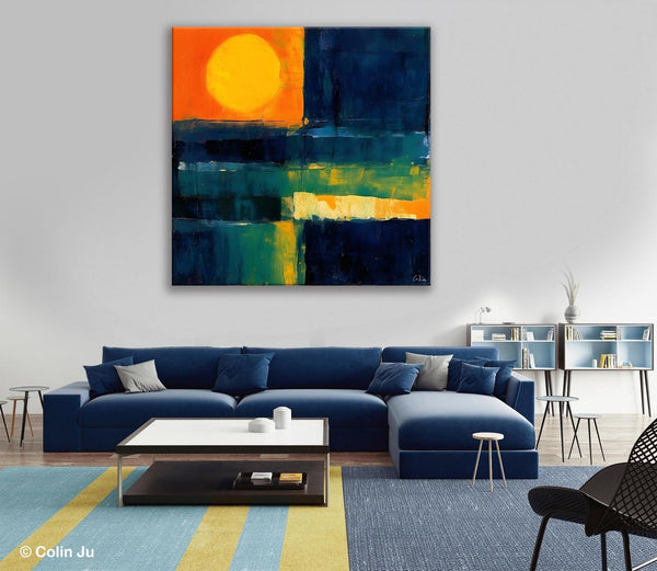 Large Abstract Painting for Dining Room, Modern Acrylic Artwork, Simple Canvas Paintings, Contemporary Canvas Art, Original Modern Wall Art-Art Painting Canvas