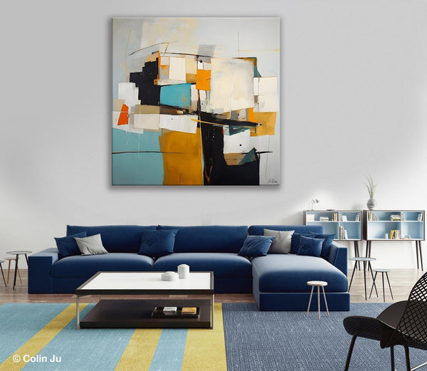 Geometric Original Canvas Wall Art, Contemporary Acrylic Artwork, Hand Painted Canvas Art, Modern Abstract Artwork, Large Abstract Paintings-Art Painting Canvas