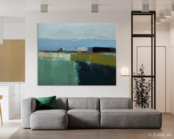 Landscape Acrylic Paintings, Landscape Abstract Painting, Modern Wall Art for Living Room, Original Abstract Art, Acrylic Painting on Canvas-Art Painting Canvas