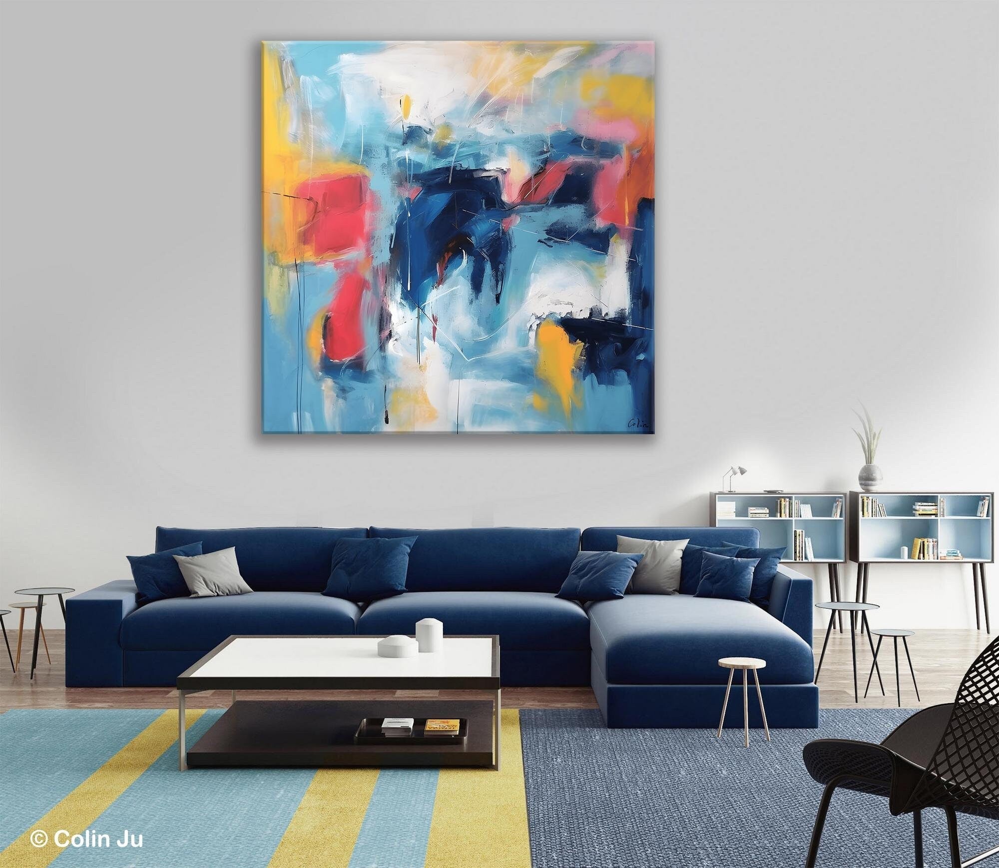 Abstract Paintings for Bedroom, Original Modern Paintings, Large Contemporary Canvas Art, Modern Acrylic Artwork, Buy Art Paintings Online-Art Painting Canvas