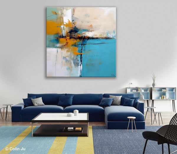 Large Abstract Art for Bedroom, Modern Canvas Paintings, Original Abstract Wall Art, Geometric Modern Acrylic Art, Contemporary Canvas Art-Art Painting Canvas