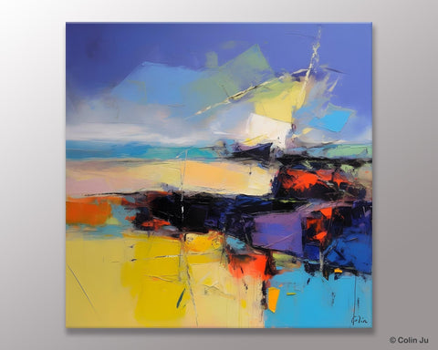 Modern Acrylic Artwork, Buy Art Paintings Online, Contemporary Canvas Art, Original Modern Paintings, Large Abstract Painting for Bedroom-Art Painting Canvas