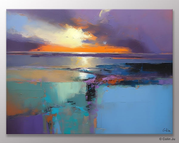 Landscape Canvas Paintings for Living Room, Original Landscape Paintings, Extra Large Modern Wall Art Paintings, Acrylic Painting on Canvas-Art Painting Canvas