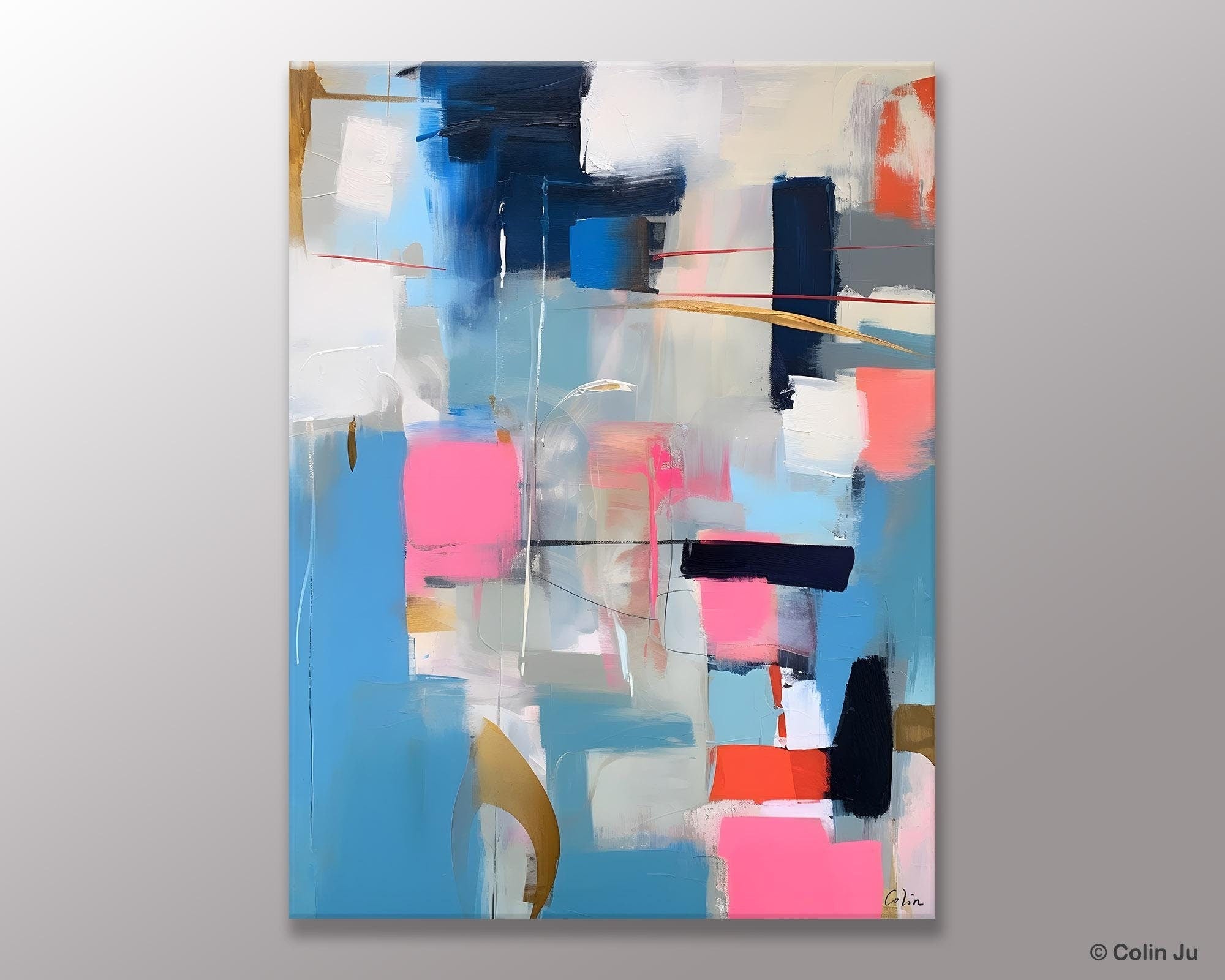 Modern Wall Art Paintings, Canvas Paintings for Bedroom, Contemporary Acrylic Painting on Canvas, Large Original Art, Buy Wall Art Online-Art Painting Canvas