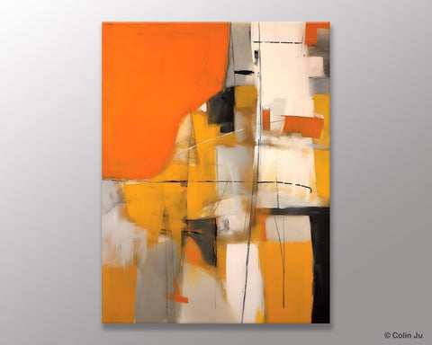 Large Paintings for Bedroom, Yellow Abstract Art Paintings, Large Contemporary Wall Art, Hand Painted Canvas Art, Original Modern Painting-Art Painting Canvas