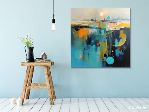 Extra Large Abstract Painting for Living Room, Acrylic Canvas Paintings, Original Modern Wall Art, Oversized Contemporary Acrylic Paintings-Art Painting Canvas