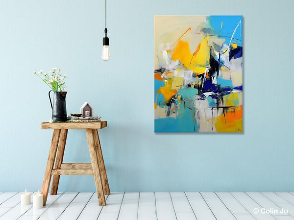 Original Canvas Wall Art, Oversized Contemporary Acrylic Paintings, Modern Abstract Paintings, Extra Large Canvas Painting for Living Room-Art Painting Canvas