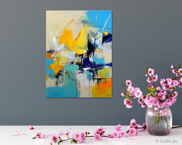 Original Canvas Wall Art, Oversized Contemporary Acrylic Paintings, Modern Abstract Paintings, Extra Large Canvas Painting for Living Room-Art Painting Canvas