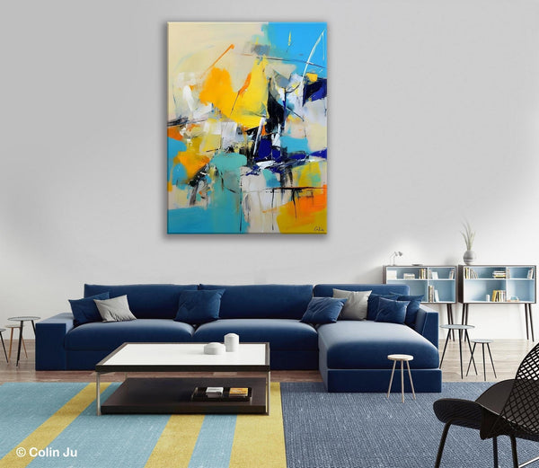 Original Canvas Wall Art, Oversized Contemporary Acrylic Paintings, Modern Abstract Paintings, Extra Large Canvas Painting for Living Room-Art Painting Canvas