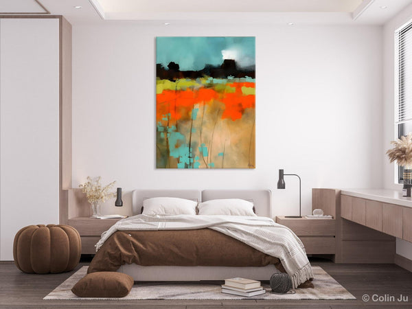 Modern Abstract Wall Art, Extra Large Canvas Painting for Dining Room, Original Canvas Wall Art Paintings, Abstract Landscape Paintings-Art Painting Canvas