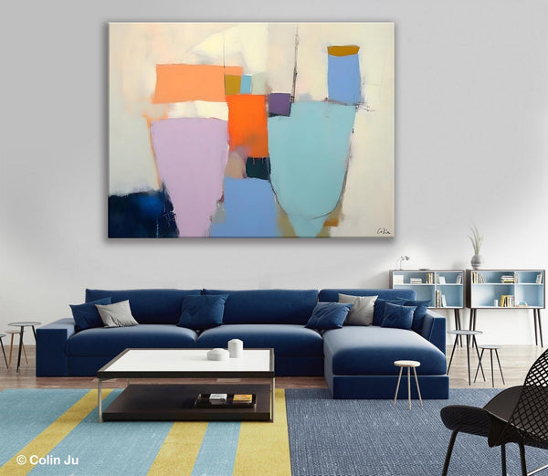 Simple Wall Painting Ideas for Living Room, Extra Large Painting on Canvas, Contemporary Acrylic Art, Original Abstract Wall Art Paintings-Art Painting Canvas