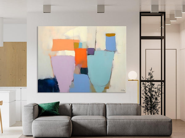 Simple Wall Painting Ideas for Living Room, Extra Large Painting on Canvas, Contemporary Acrylic Art, Original Abstract Wall Art Paintings-Art Painting Canvas