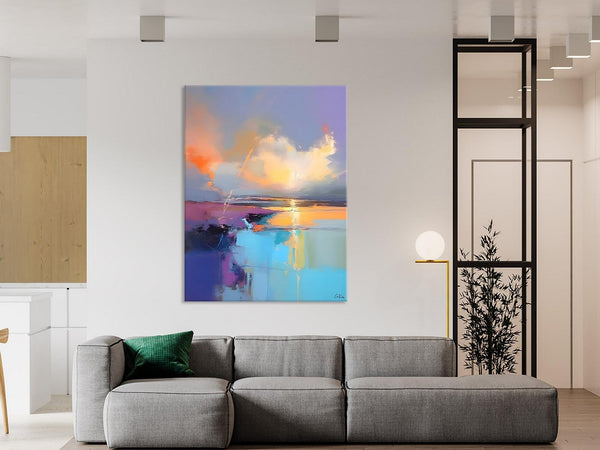 Original Landscape Paintings, Modern Paintings, Large Contemporary Wall Art, Acrylic Painting on Canvas, Extra Large Paintings for Bedroom-Art Painting Canvas