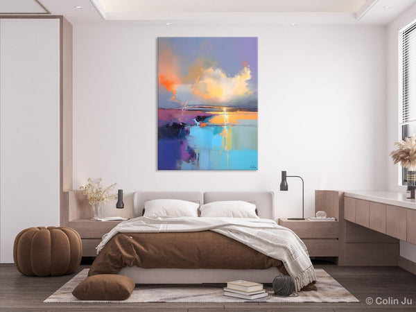 Original Landscape Paintings, Modern Paintings, Large Contemporary Wall Art, Acrylic Painting on Canvas, Extra Large Paintings for Bedroom-Art Painting Canvas