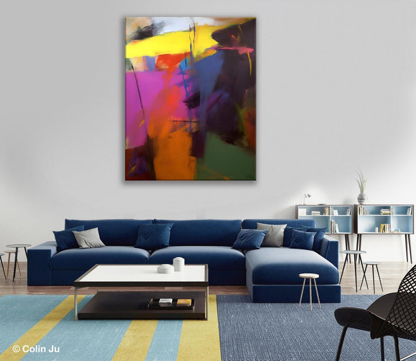 Extra Large Abstract Painting for Dining Room, Large Original Abstract Wall Art, Contemporary Acrylic Paintings, Abstract Painting on Canvas-Art Painting Canvas