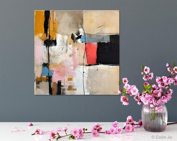 Contemporary Canvas Art, Modern Acrylic Artwork, Original Modern Paintings, Heavy Texture Canvas Art, Large Abstract Painting for Bedroom-Art Painting Canvas