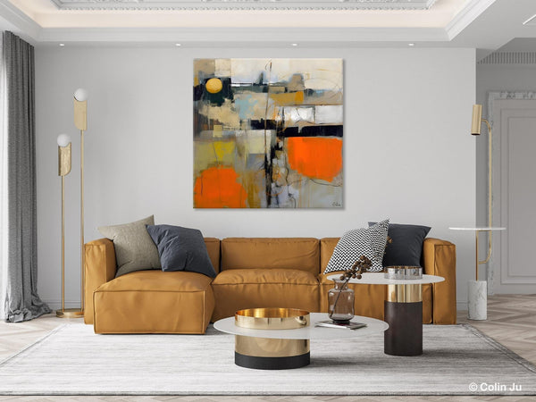 Modern Acrylic Artwork, Original Modern Art, Heavy Texture Canvas Paintings, Contemporary Canvas Art, Large Abstract Painting for Bedroom-Art Painting Canvas
