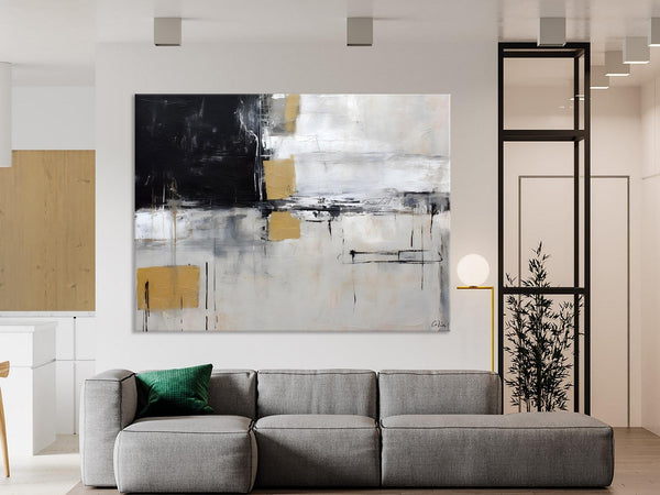 Original Abstract Art, Modern Wall Art Ideas for Bedroom, Extra Large Canvas Paintings, Impasto Art Painting, Contemporary Acrylic Paintings-Art Painting Canvas