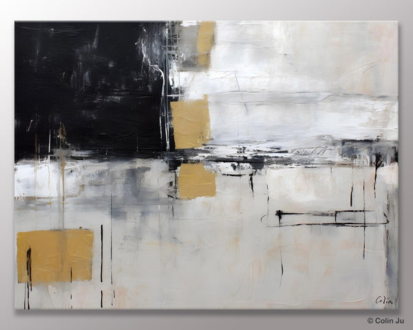 Original Abstract Art, Modern Wall Art Ideas for Bedroom, Extra Large Canvas Paintings, Impasto Art Painting, Contemporary Acrylic Paintings-Art Painting Canvas