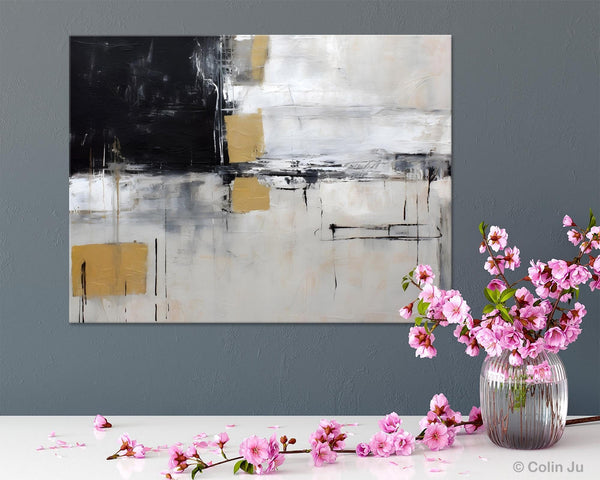 Original Abstract Art, Modern Wall Art Ideas for Bedroom, Extra Large Canvas Paintings, Impasto Art Painting, Contemporary Acrylic Paintings-Art Painting Canvas