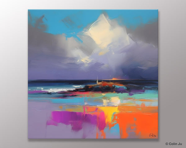 Landscape Canvas Paintings, Modern Canvas Wall Art Paintings, Original Canvas Painting for Living Room, Acrylic Painting on Canvas-Art Painting Canvas