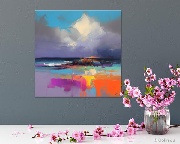 Landscape Canvas Paintings, Modern Canvas Wall Art Paintings, Original Canvas Painting for Living Room, Acrylic Painting on Canvas-Art Painting Canvas