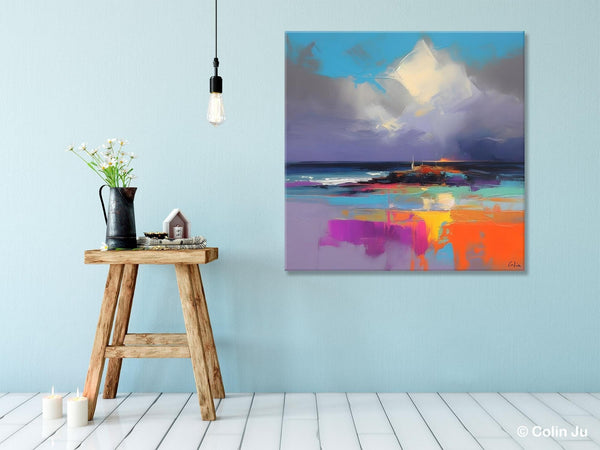 Landscape Canvas Paintings, Modern Canvas Wall Art Paintings, Original Canvas Painting for Living Room, Acrylic Painting on Canvas-Art Painting Canvas
