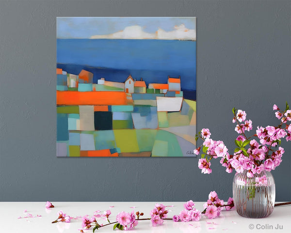 Landscape Canvas Paintings, Original Abstract Wall Art Paintings, Modern Wall Art Painting for Living Room, Acrylic Painting on Canvas-Art Painting Canvas