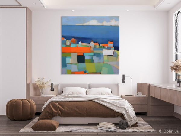 Landscape Canvas Paintings, Original Abstract Wall Art Paintings, Modern Wall Art Painting for Living Room, Acrylic Painting on Canvas-Art Painting Canvas