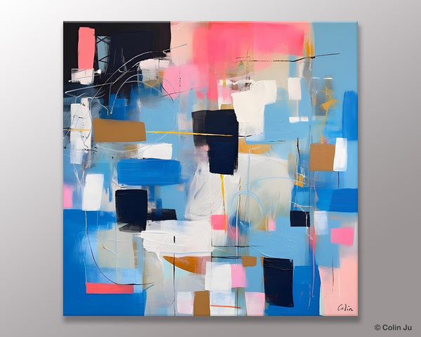 Modern Canvas Paintings, Contemporary Canvas Art, Original Modern Wall Art, Modern Acrylic Artwork, Large Abstract Painting for Dining Room-Art Painting Canvas