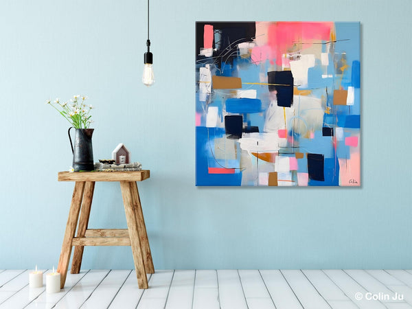 Modern Canvas Paintings, Contemporary Canvas Art, Original Modern Wall Art, Modern Acrylic Artwork, Large Abstract Painting for Dining Room-Art Painting Canvas