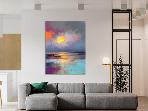 Landscape Painting on Canvas, Abstract Paintings for Bedroom, Contemporary Wall Art Paintings, Extra Large Original Art, Buy Wall Art Online-Art Painting Canvas