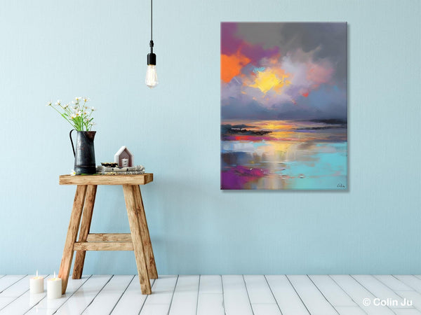 Landscape Painting on Canvas, Abstract Paintings for Bedroom, Contemporary Wall Art Paintings, Extra Large Original Art, Buy Wall Art Online-Art Painting Canvas