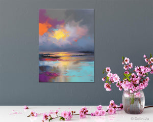 Landscape Painting on Canvas, Abstract Paintings for Bedroom, Contemporary Wall Art Paintings, Extra Large Original Art, Buy Wall Art Online-Art Painting Canvas