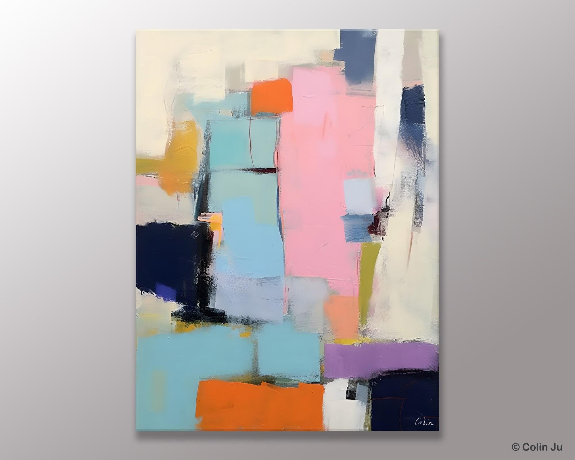 Original Canvas Art, Contemporary Acrylic Painting on Canvas, Large Wall Art Painting for Bedroom, Oversized Modern Abstract Wall Paintings-Art Painting Canvas